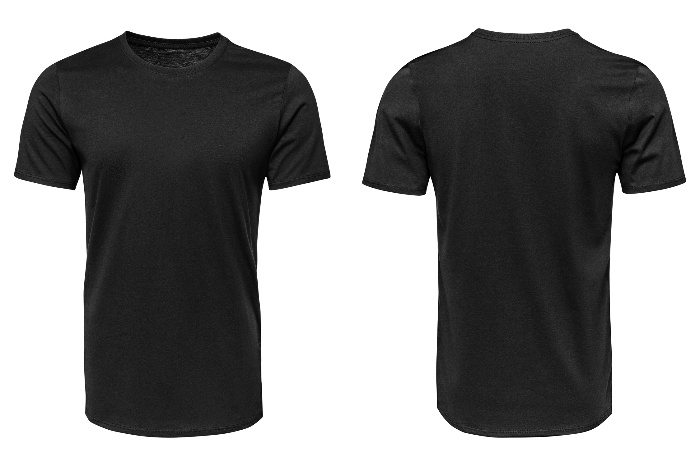 Black Shirts on White Background